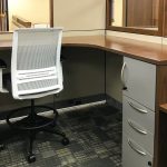 Kimball Stand/Sit Cetra Panel System w/ Joya Sit to Stand Task Stool