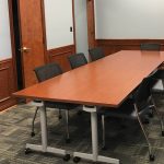 Kimball Joya Armless Mobile Chairs and Flip Nest Tables
