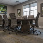 Boat Shape Conference Table w/ Panel Base
