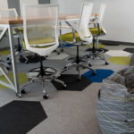 Kimball® Fixit™ Meeting Table, Kimball® Helio™ Task Stool and National® Toss™ Bean Bags