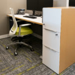 Kimball® Helio™ Task Stool and Kimball XSede™ Sit to Stand Desk