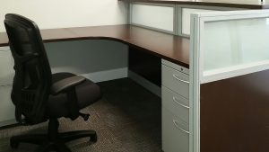 Semi-Transparent Divider Glass Cubicle
