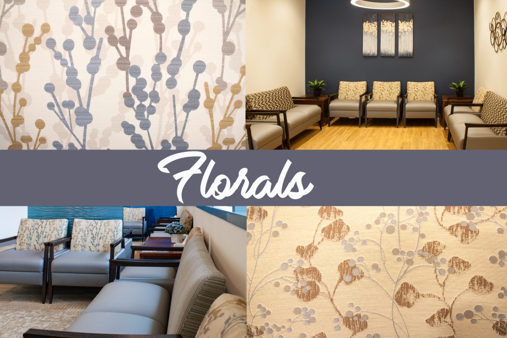 Spring Mills WVU Urgent Care Facility designed by Omega Commercial Interiors- Using Floral Design Patterns