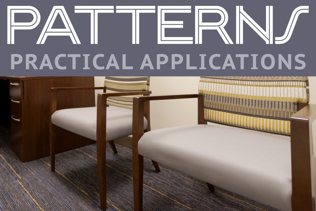 Morgantown WVU Cancer Center Office designed by Omega Commercial Interiors- Patterns used in practical applications